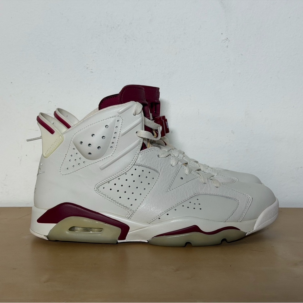 Nike Air Jordan 6 Retro Maroon Off White 2015 Sneakers 384664-116 Men’s Sz 10.5
